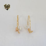 (1-2770-1) Gold Laminate - Three Tone Hoops Earrings - BGO