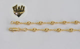 (1-0048) Gold Laminate - 4.5mm Puff Marine Anklet - 10" - BGF - Fantasy World Jewelry