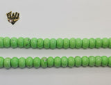 (MBEAD-61-1) 6mm Green Turquoise Beads - Fantasy World Jewelry
