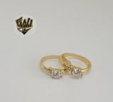 (1-3049-2) Gold Laminate - CZ Ring - BGF - Fantasy World Jewelry