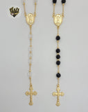 (1-3337) Laminado de oro - Collar del Rosario del Divino Niño de 5,5 mm - 24" - BGO.