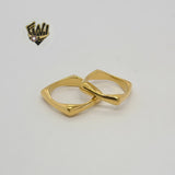 (4-0010) Stainless Steel - Square Band Ring.