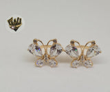 (1-3100-1) Gold Laminate-Butterfly Crystal Ring - BGO - Fantasy World Jewelry