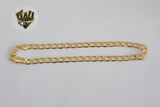 (1-0025) Gold Laminate - 5.5mm D/C Cuban Anklet - 10" - BGF - Fantasy World Jewelry