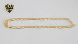 (1-0017) Gold Laminate - 4mm Flat Open Link Anklet - 10" - BGF - Fantasy World Jewelry