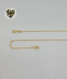 (1-6191) Gold Laminate - 1mm Box Link Hearts Necklace - BGF - Fantasy World Jewelry