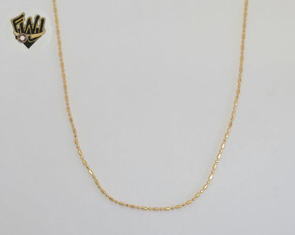 (1-1582-2) Gold Laminate - 1mm Beads Link Chain - BGF
