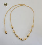 (1-6073) Gold Laminate - Shell Necklace - BGO - Fantasy World Jewelry