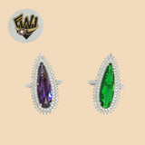 (2-5129) 925 Sterling Silver - Zircon Ring - Fantasy World Jewelry