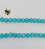 (MBEAD-265) 6mm Ojo De Gato Beads - Fantasy World Jewelry