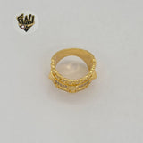 (1-3144) Gold Laminate - Zircon Triple Band Ring - BGO - Fantasy World Jewelry