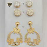 (1-1202) Gold Laminate Earrings - BGF - Fantasy World Jewelry