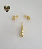 (1-6351) Gold Laminate - Zircon Square Set - BGO
