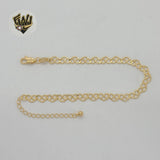 (1-0717) Gold Laminate - 5.5mm Heart Link Bracelet - 7.5" - BGF