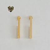 (1-2963) Gold Laminate - Half Square Hoops - BGF - Fantasy World Jewelry