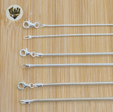(sv-sn-02) 925 Sterling Silver - Snake Link Chains. - Fantasy World Jewelry