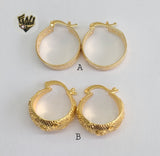 (1-2704-1) Gold Laminate Hoops - BGO - Fantasy World Jewelry
