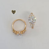 (1-3173) Gold Laminate - CZ Ring - BGO - Fantasy World Jewelry