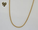 (4-3209) Stainless Steel - 3mm Rope Link Chain - 24"