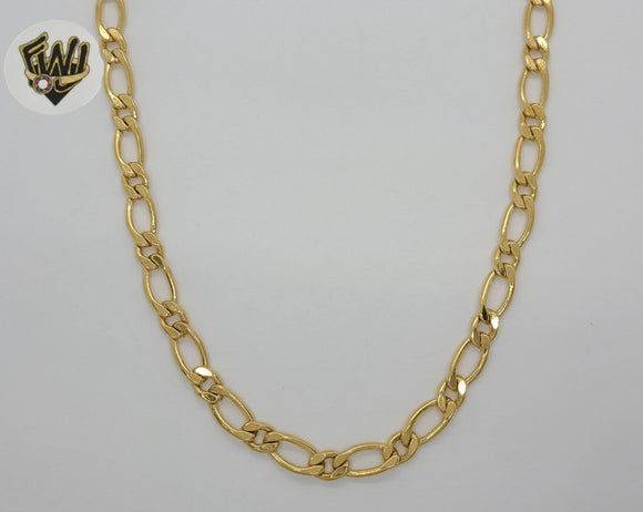 (1-1984) Gold Laminate - 7.5mm Alternative Figaro Link Chain - BGO