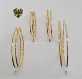 (1-2804) Gold Laminate - Plain Hoops - BGO - Fantasy World Jewelry