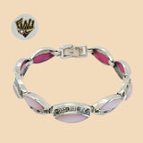 (2-0411) 925 Sterling Silver - 10mm Alternative Bracelet 7.5" - Fantasy World Jewelry