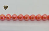 (MBEAD-47) 10mm Orange Pearls - Round - Fantasy World Jewelry