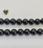 (MBEAD-53) 10mm Black Pearls - Round - Fantasy World Jewelry