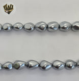 (MBEAD-22) 13mm Gray Pearl - Oval - Fantasy World Jewelry