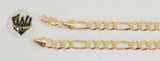 (1-60047) Gold Laminate - 6mm Figaro Link Men Bracelet- 8.25" - BGF - Fantasy World Jewelry