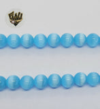 (MBEAD-244) 8mm Ojo De Gato Beads - Fantasy World Jewelry