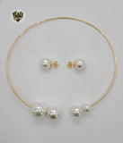 (1-6263) Gold Laminate - Pearls Set - BGO - Fantasy World Jewelry