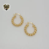(1-2978) Gold Laminate - Twisted Hoops - BGF - Fantasy World Jewelry