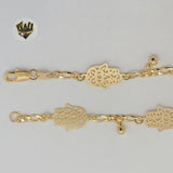 (1-0668) Gold Laminate - 3mm Hand Bracelet - 7.5" - BGF - Fantasy World Jewelry