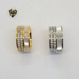 (4-0039) Stainless Steel - CZ Ring. - Fantasy World Jewelry