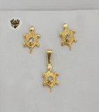 (1-6035) Gold Laminate - Turtle Set - BGF - Fantasy World Jewelry