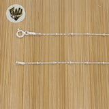 (2-8137) 925 Sterling Silver - 1mm Curb Link and Balls Chain.
