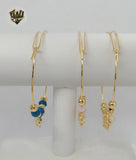 (MBAN-01) Laminado de oro - Brazalete con dijes de 1 mm - BGF