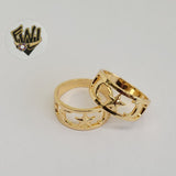 (1-3055-1) Gold Laminate - Moon And Star Ring -  BGO - Fantasy World Jewelry
