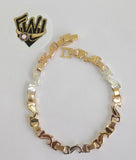 (1-0578) Gold Laminate Bracelet- 6mm Alternative Link Bracelet -8''-BGO - Fantasy World Jewelry