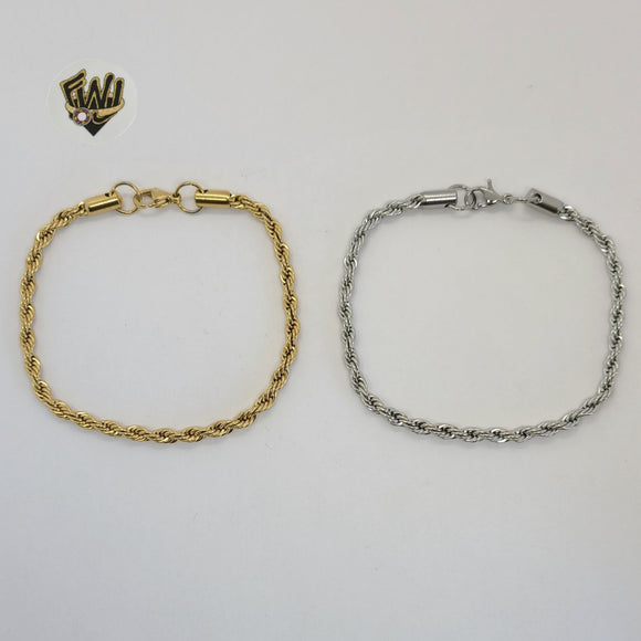 (4-4282) Stainless Steel - 1mm Rope Link Bracelet - 8.5