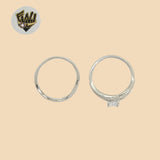 (2-5251) Plata de Ley 925 - Anillo de boda con circonitas.