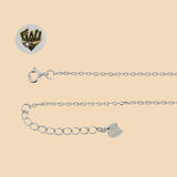 (2-66097) 925 Sterling Silver - 1mm Link Zircon Turtle Necklace. - Fantasy World Jewelry