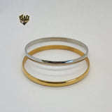 (4-5011) Stainless Steel - 6mm Plain Bangle. - Fantasy World Jewelry