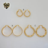 (1-2717) Gold Laminate Hoops - BGO