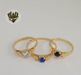 (1-3017) Gold Laminate- Crystal Ring - BGF - Fantasy World Jewelry
