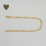 (1-0419-1) Pulsera Figucci de oro laminado de 4 mm - 18 cm - BGF