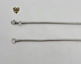 (4-3112) Stainless Steel - 2.5mm Snake Link Chain. - Fantasy World Jewelry