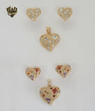 (1-6271) Gold Laminate - Zircon Hearts Set - BGO