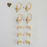 (1-1144) Gold Laminate Earrings - BGF - Fantasy World Jewelry